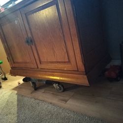 Wooden Computer Pull Out Desk