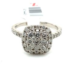 10k Gold Diamond Cluster Ring 2tier Cushion 1ctw 2.9grams Size 7 145448 7