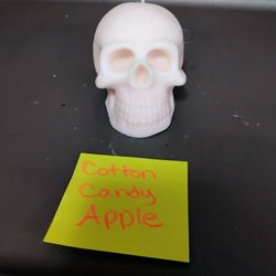Cotton Candy Apple Skull Candle 