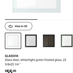 IKEA- Glassvik Glass Door for Besta Media Storage
