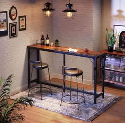 Brand New 71-Inch High Top Dining & Bar Table (Rustic Brown)