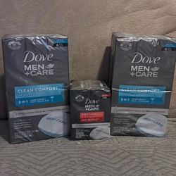 Dove In Bar For Men’s 6 Each In Each Big Package And 2 In The Little One They Are In Total 14 Bar Soaps 
