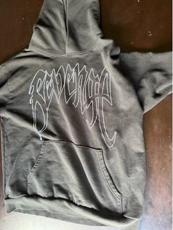 revenge embroidered outline hoodie