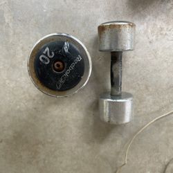 20lbs Pair Of Dumbbells  Chrome