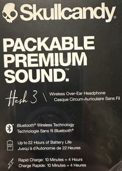 SKULLCANDY Packable Premium Sound Hesh 3 Wireless Over Ear Headphone New in the Box and Sealed for Sale in Pompano Beach FL OfferUp