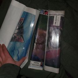 3 Diamond Paintings Cat Owl And  Scenery