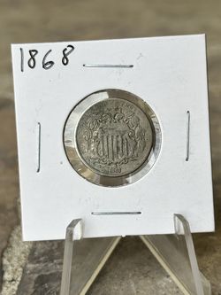 1868 Shield Nickel Coin