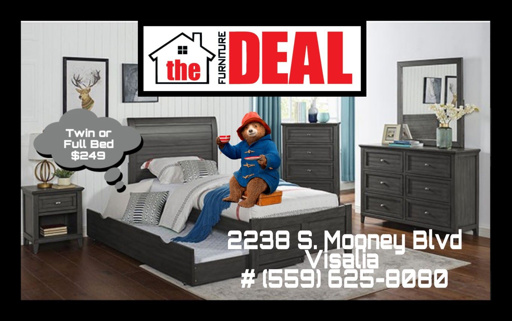 Twin or Full Bed Frame $249 or Purchase 4-PC Set $799