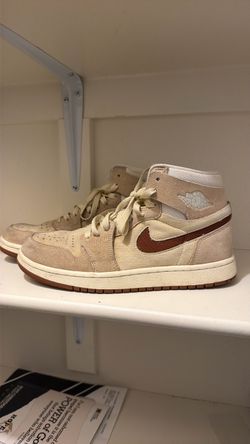 Air Jordan 1 Mid Beige Suede Sneakers