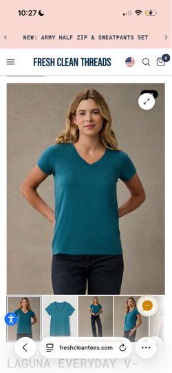 New Women’s Fresh Clean Tees vee neck Laguna large shirt. Pickup Happy Valley/67th Ave