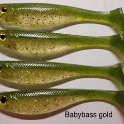 5in Swimbaits,  Babybass Golden Eye 4pk
