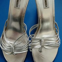 Graduation Or Wedding? Steve Madden Silver Wedge - Size 10