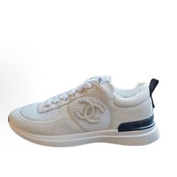 CHANEL Chanel 22P Series Fabric Leather Low-top Sports Casual Shoes Women's White(s125)69