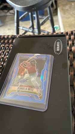 D'Angelo Ortiz Signed Baseball Card Boston