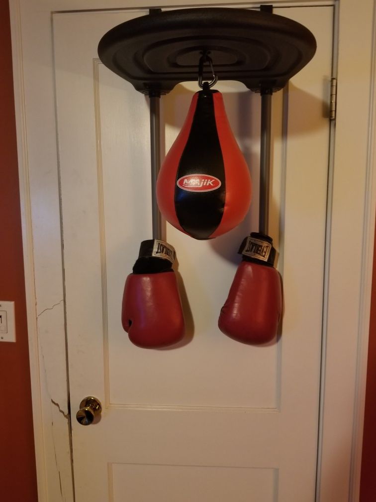 Speed bag with gloves