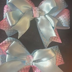 Mermaid Homemade Hair Bows