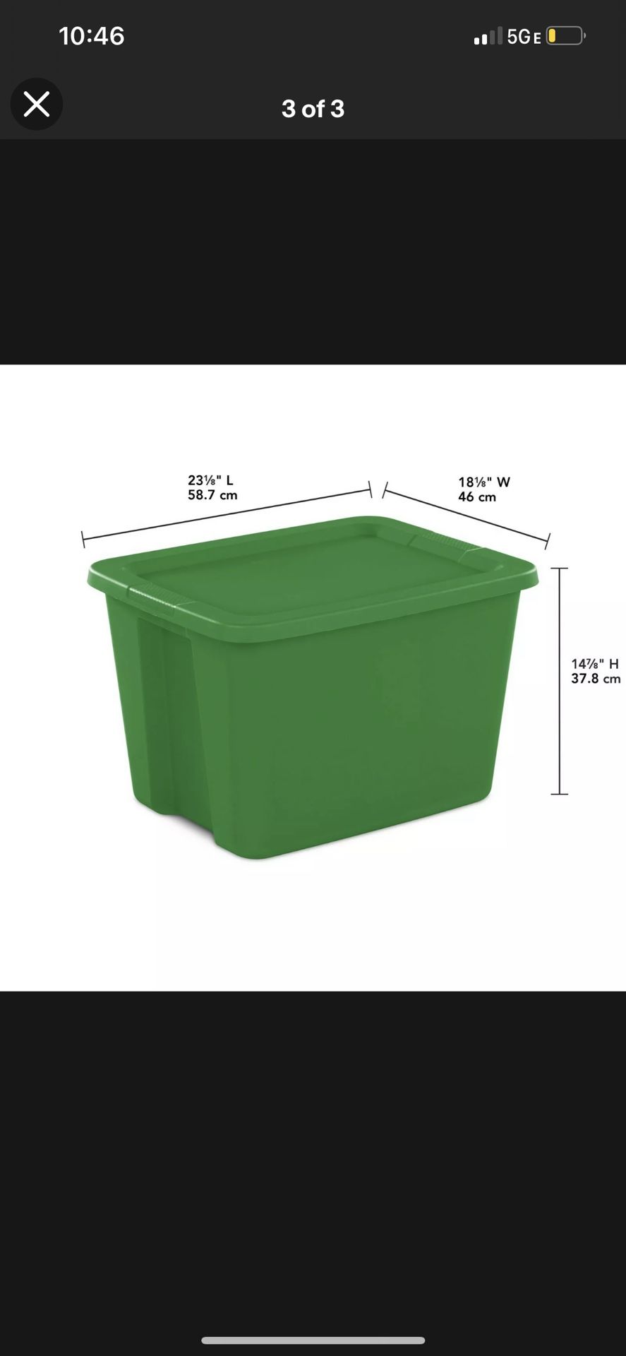 Sterilite Storage Bins 18 Gallon Tote Storage Container Box with Lid 6 Pack Gree