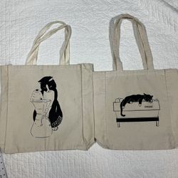 Sprudge Coffee Linen Cat Tote Bags 