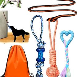 Kidpet Outdoor Dog Toys, Dog Tug Toy, Spring Door Post Indoor Outdoor Chew, Bungee Rope for Boredom and Stimulation, Flirt Post for Large Medium Small