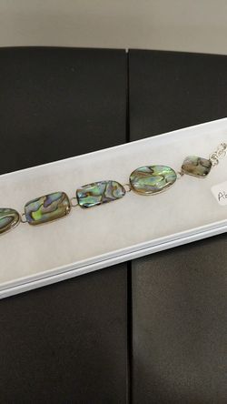 ABALONE STERLING SILVER BRACELET LIKE NEW