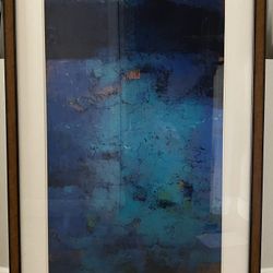 Modern Picture Frames With Abstract Drawing Poster  Size 34 1/2  x  34 1/2