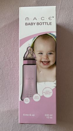 Made in USA aMACEing Zero Leak Leak Resistant Baby Bottle with Anti-Colic Vent and Variable Flow