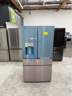 🔥 OPEN BOX Café 4-Door French Door Refrigerator CVE28DP2NKS1 | Matte Blue | AutoFill