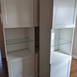 Tall White Cabinet w/ Shelves - $125