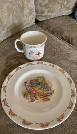 Royal Doulton (UK) Bunnykins 8” plate and 4” cup