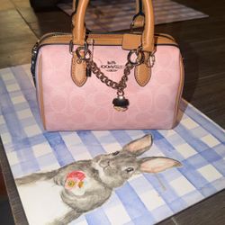 COACH Powder Pink Medium Rowan