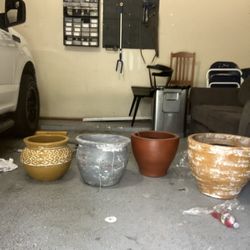 3 Big Flower Pots Brand New