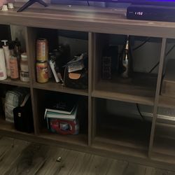 Wood Tv Stand Sturdy Fits Up To 58inch Tv 