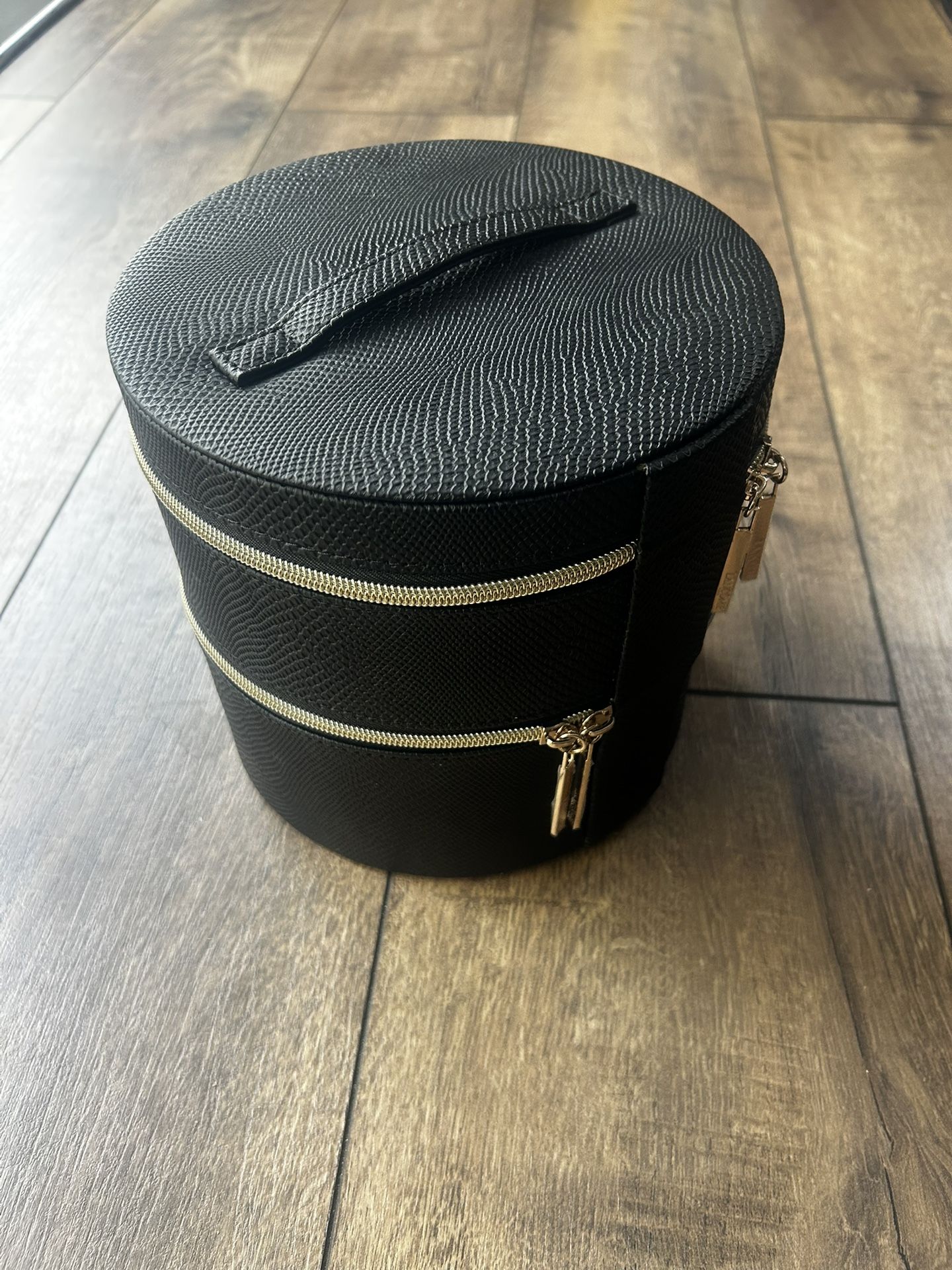 Luxury Lancôme Leather Makeup Cosmetic Bag with 3 tiers And Mirror