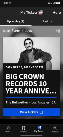 El Michael's affair Ticket 10/10/26