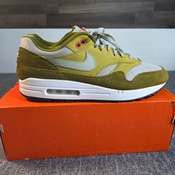 Nike Air Max 1 Premium Retro "Green Curry" Olive - Men's Size 14 - 908366-300