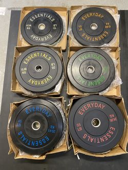 BRAND NEW Rubber Bumper plates - 370lbs