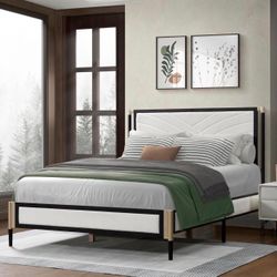 Full Size Boucle Bed Frame 