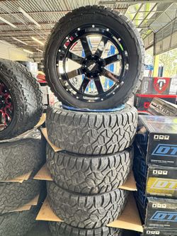 🔥 5 MOTO METAL 22x10 WHEELS + DELINTE DX-12 BANDIT R/T TIRES 🔥