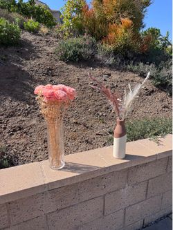 Boho Vase & Floral Decor Set (2 Vases + Arrangements)