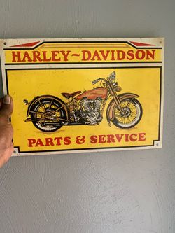 Porcelain Vintage Harley Davison sign