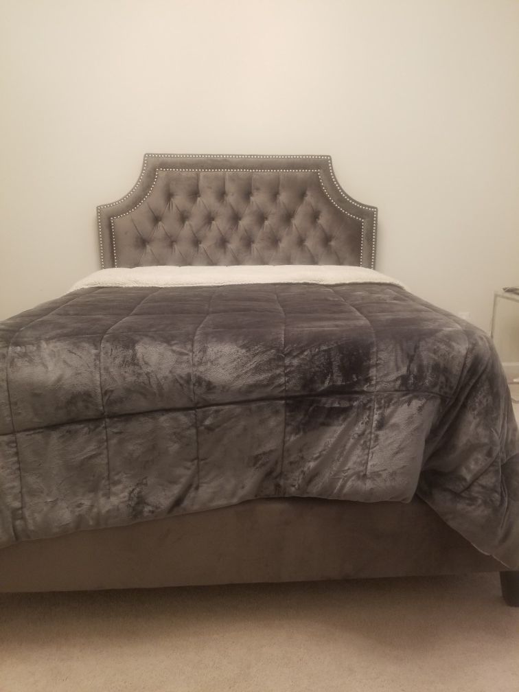 Queen Bed Frame with Mattress and Box spring