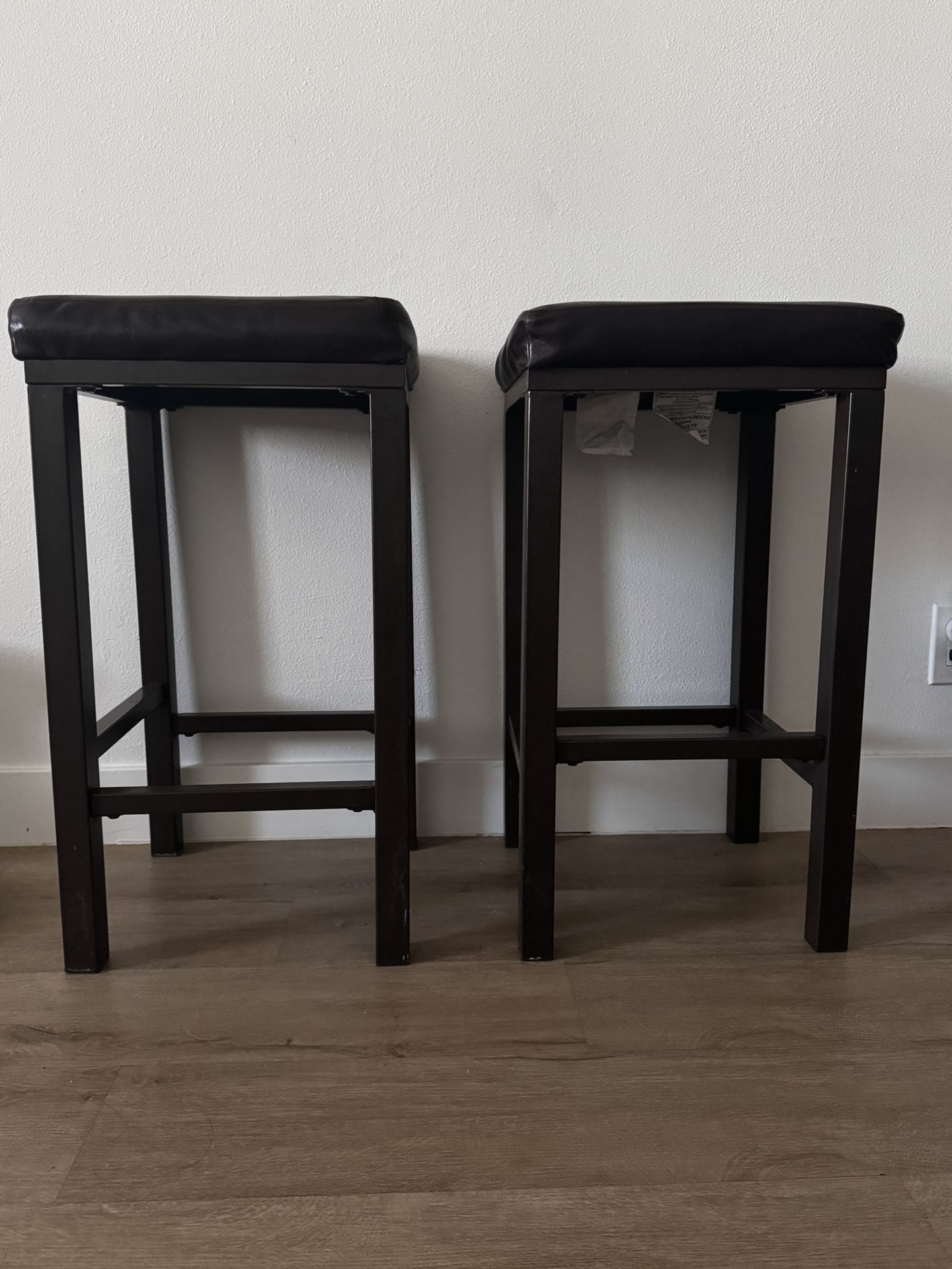 Pair Of Metal Bar Stools 