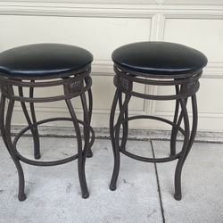 Twin Leather Barstools