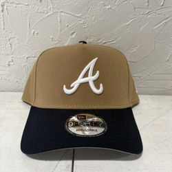 MLB New Era Atlanta Braves Brown Navy Blue 9forty SnapBack Hats 
