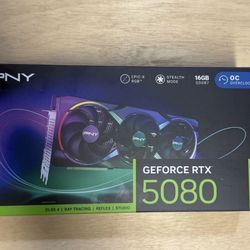 PNY GeForce RtX 5080 16gb OC GDDR7 express 5.0 graphics card triple fan 