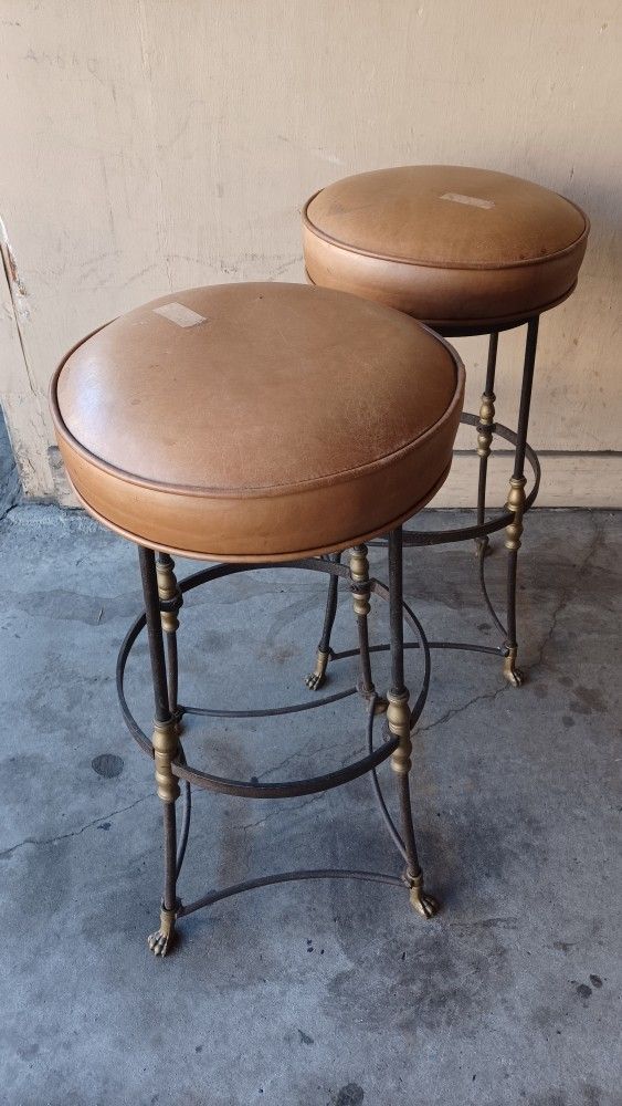 Iron stools / Chair Pair