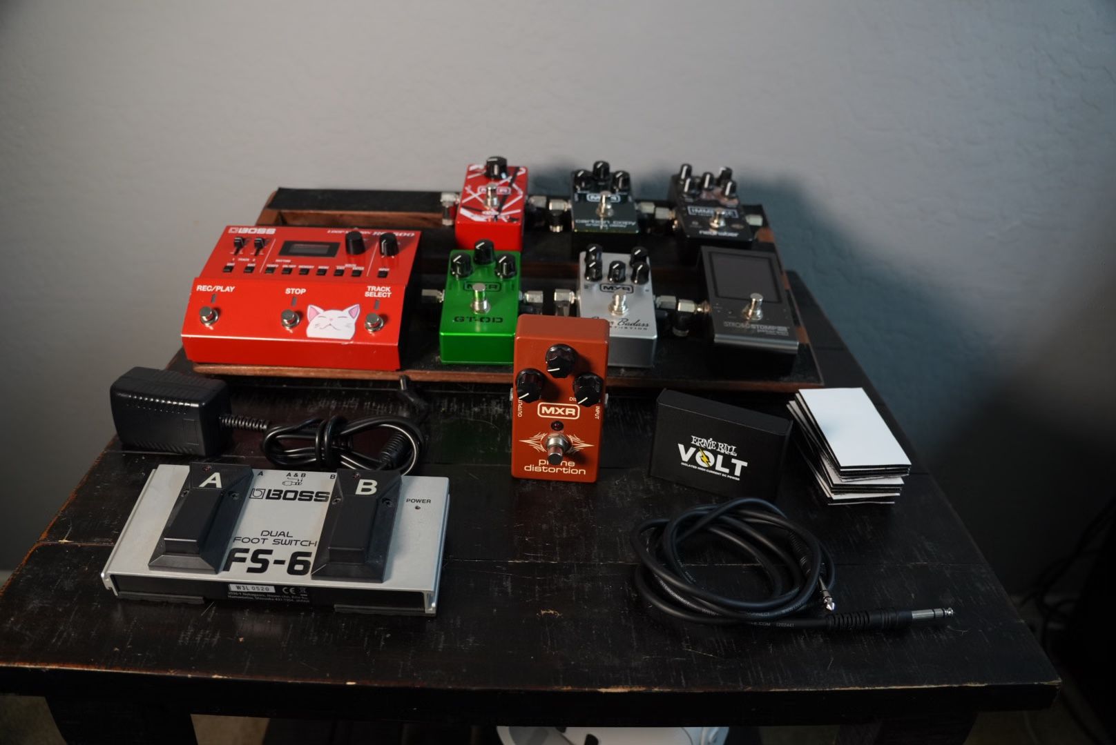 Fully Customized MXR Foot Pedal Board
