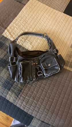 Black Washed Vintage Y2K Handbag Purse