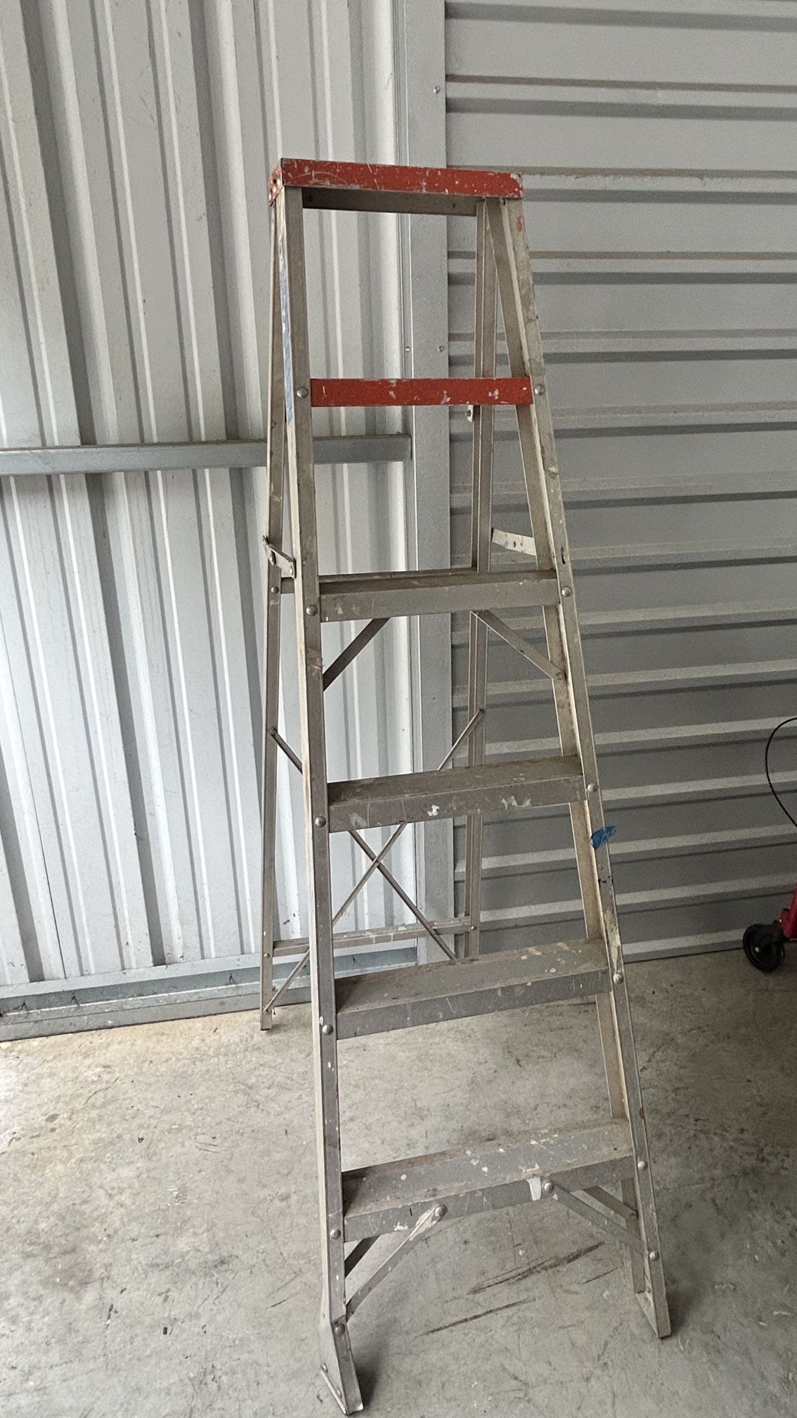 Vintage Sears Roebuck 6ft Aluminum Step Ladder – Medium Duty