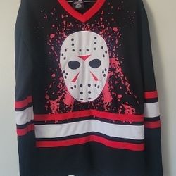 Friday The 13th Jason Voorhees Hockey Jersey Men’s Size XL Pre-owned 